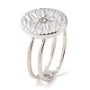 304 Stainless Steel Open Cuff Ring for Women RJEW-F166-07P-01-1