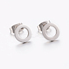 Tarnish Resistant 304 Stainless Steel Ear Studs LS-EJEW-E225-02P-2