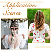 24Pcs 12 Colors Polyester Ribbon Bowknot Alligator Hair Clips PHAR-FH0001-04-5