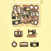 25Pcs 5 Styles Alloy Enamel Pendants ENAM-FS0003-14-7