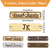96Pcs 4 Colors Tibetan Style Alloy Connector Charms FIND-GO0002-11-2