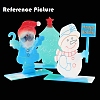 Christmas Theme DIY Santa Claus Display Silhouette Silicone Statue Molds LS-DIY-F114-03-6
