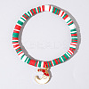 Christmas 304 Stainless Steel Enamel Charm Bracelets AH2991-28-1
