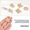 BENECREAT 20Pcs Brass Stud Earring Findings KK-BC0007-94-3