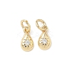 Brass Micro Pave Cubic Zirconia Pendants KK-D386-02G-1
