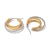 Two Tone 304 Stainless Steel Triple Circle Hoop Earrings for Women LS-EJEW-I272-01GP-2