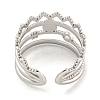 Non-Tarnish 304 Stainless Steel Open Cuff Ring RJEW-A043-02P-3