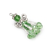 Handmade Glass Seed Beaded Angel Pendants PALLOY-MZ00497-4