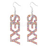 Bling Acrylic Word Sexy Dangle Earrings GIPO-PW0001-017P-1