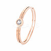 Crystal Rhinestone Flat Round Bangle with Roman Numeral BJEW-N017-007RG-3