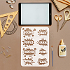 Plastic Drawing Painting Stencils Templates DIY-WH0396-682-3