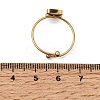 Retangle 304 Stainless Steel Open Cuff Bangle Makings with Bezel Tray SA-CBABF3F-04G-01-3