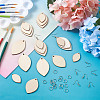 DIY Unfinished Wooden Pendant Earring Making Kits DIY-YS0001-16-17
