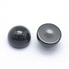 Natural Dyed & Heated Black Agate Cabochons X-G-P393-R02-6mm-2