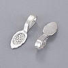 Tibetan Style Alloy Glue-on Flat Pad Bails LF10728Y-NF-3