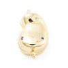 Brass Micro Pave Clear Cubic Zirconia Magnetic Clasps KK-C066-03G-1