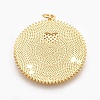 Brass Micro Pave Cubic Zirconia Pendants ZIRC-O026-25G-NR-2