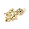 Rack Plating Brass Micro Pave Cubic Zirconia Pendants KK-G515-44B-G-2