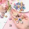 60Pcs 12 Styles Alloy Enamel Connector Charms ENAM-CJ0004-32-4