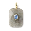 Natural Labradorite Faceted Pendants X-G-B186-01G-01-1