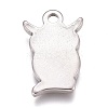 Tarnish Resistant 304 Stainless Steel Pendants Rhinestone Settings STAS-H119-11P-2