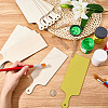 4Pcs Unfinished Blank Wooden Pendants Set for Painting Arts WOOD-CP0001-23B-3