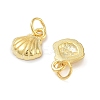 925 Sterling Silver Shell Charms with Jump Rings STER-K181-07G-2