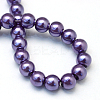 Baking Paint Pearlized Glass Pearl Round Bead Strands X-HY-Q003-4mm-59-4