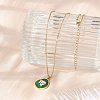 304 Stainless Steel Micro Pave Cubic Zirconia constellation Pendant Necklaces NJEW-R021-01G-08-3