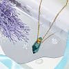 1Pc Natural Fluorite Faceted Hexagonal Prism Perfume Bottle Pendant Necklaces NJEW-FH0001-24-7