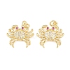 Brass Micro Pave Cubic Zirconia Pendants KK-C162-087B-G-1
