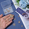 16Pcs 4 Styles Christmas Brass Micro Pave Cubic Zirconia Pendants KK-SC0006-95-3