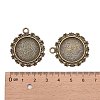 Vintage Flat Round Alloy Pendant Cabochon Settings LS-PALLOY-N0088-66AB-NF-3