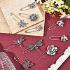20Pcs 10 Styles Alloy Kilt Pins for Backpack Clothes JEWB-SC0001-79-5