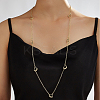 Iron Micro Pave Clear Cubic Zirconia Heart Link Chian Long Necklaces for Women CK7864-3