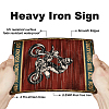 Vintage Metal Tin Sign AJEW-WH0189-174-3