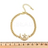 Brass Micro Pave Clear Cubic Zirconia Charm Bracelets BJEW-M050-01G-01-5