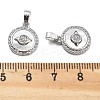 Brass Micro Pave Cubic Zirconia Charms KK-L222-019P-2