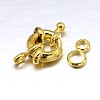 Brass Spring Ring Clasps KK-L082D-01G-2