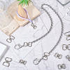 25Pcs 5 Styles Zinc Alloy Swivel Clasps FIND-TA0008-31-8