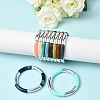 Plating Resin Beads Stretch Bracelets for Women BJEW-P374-01P-2