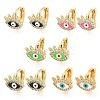 Eye Real 18K Gold Plated Brass Hoop Earrings EJEW-L269-079G-1