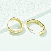 Brass Micro Pave Clear Cubic Zirconia Hoop Earrings EJEW-C122-05G-3