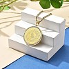 201 Stainless Steel Rhinestone Pendant Necklaces for Women LS-NJEW-U021-05G-1