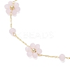 Glass & ABS Plastic Imitation Pearl Beads Link Bracelets BJEW-JB12572-04-3