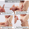 5Pcs 5 Styles Iron Alligator Clips AJEW-SC0002-29RG-5