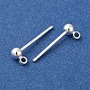 Brass Studs Earrings Finding KK-K383-03A-S-2