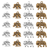 80Pcs 4 Style Tibetan Style Alloy Pendants TIBEP-AR0001-08-1
