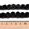 Dyed & Heated Natural Black Agate Beads Strands G-T138-39-5