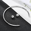Brass Open Cuff Bangles BJEW-G736-07P-3